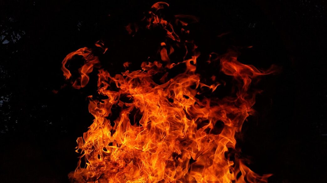house on fire