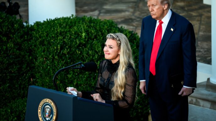 Trump in Erika Kirk