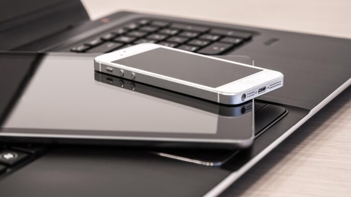 computer and phone