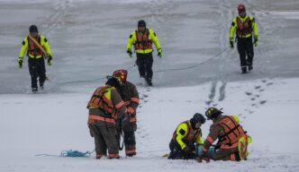fireman on snow