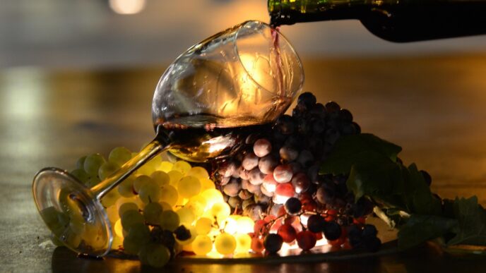 glass of vine