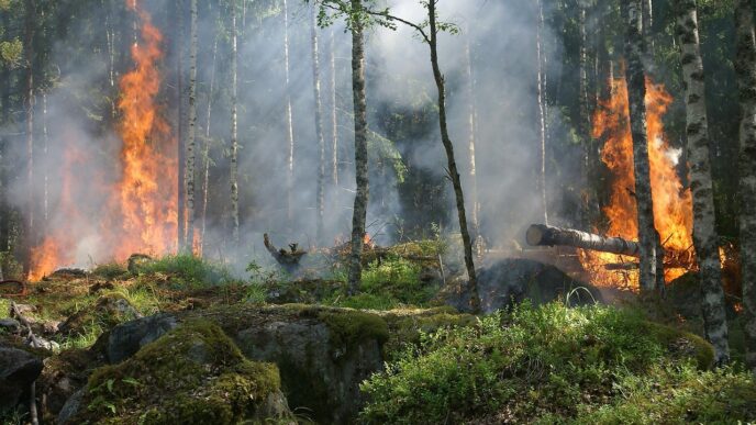 forest on fire